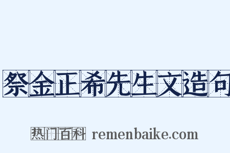 祭金正希先生文造句是什么意思的图片